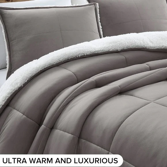 UGG Sherpa Comforter - Gray - King - Picture 4 of 15